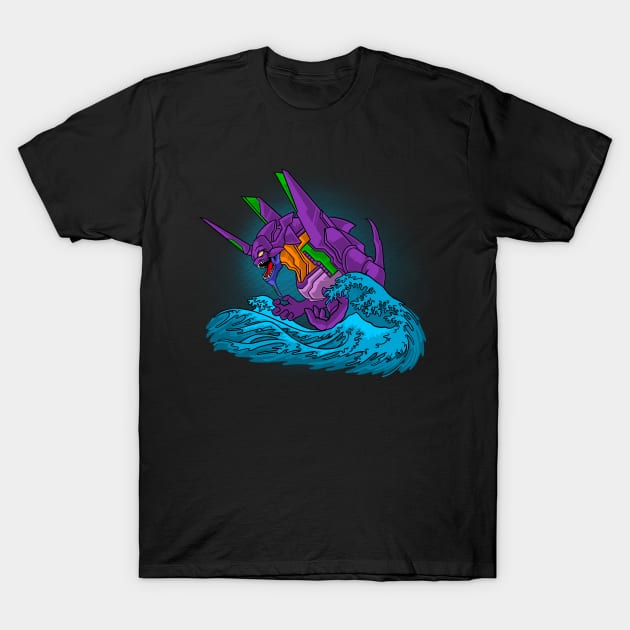 evangelion wave retro T-Shirt by terror machine std